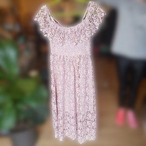 Pink off-the-shoulder long dress